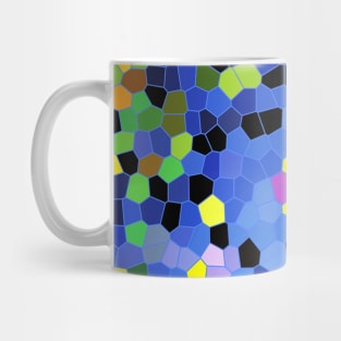 Purple Periwinkle Blue Yellow & Black Mosaic Abstract Pattern Mug